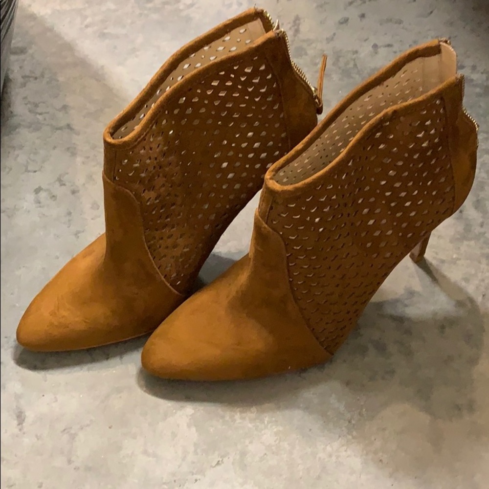 Zara Suede Bootie Heels